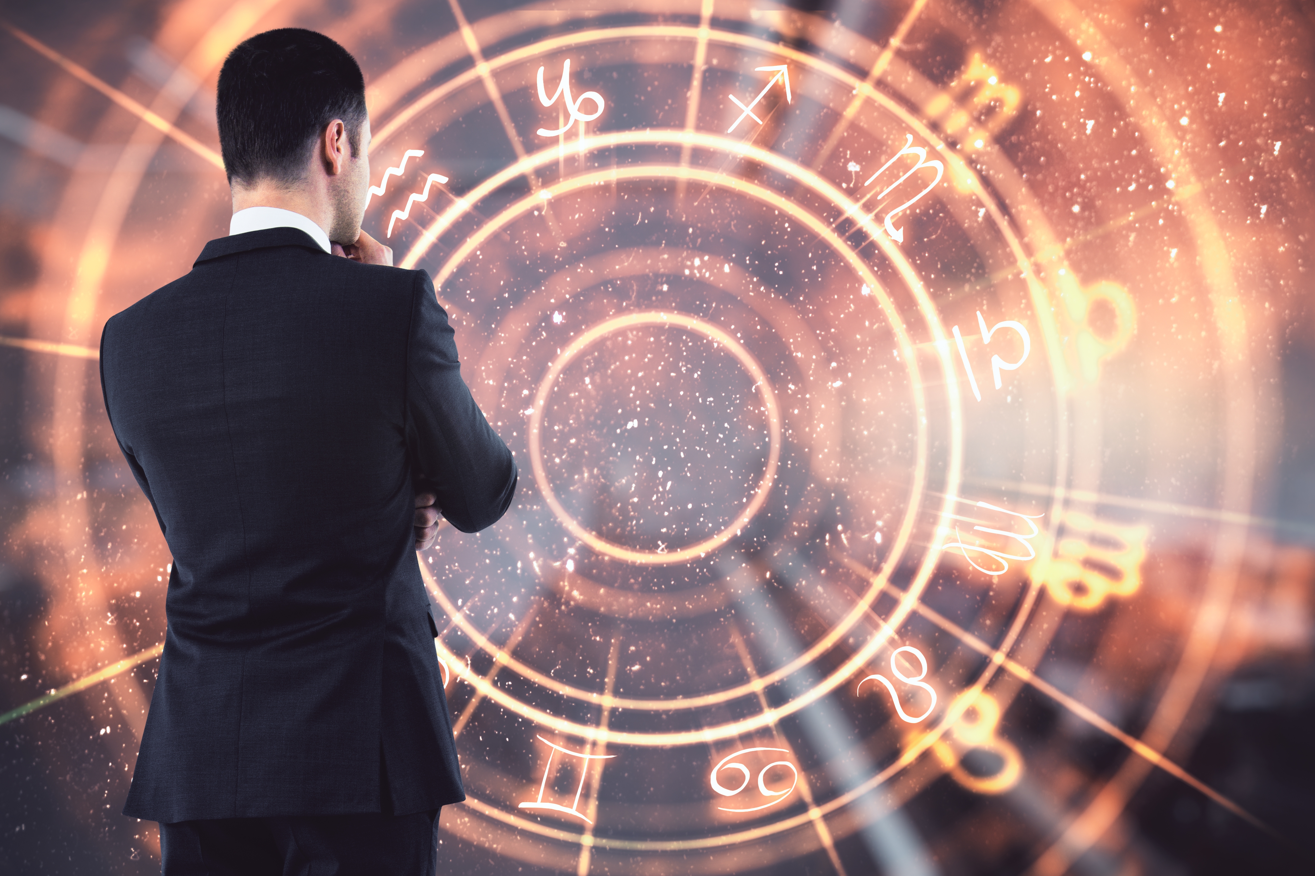 Astrology chart and cosmic visual